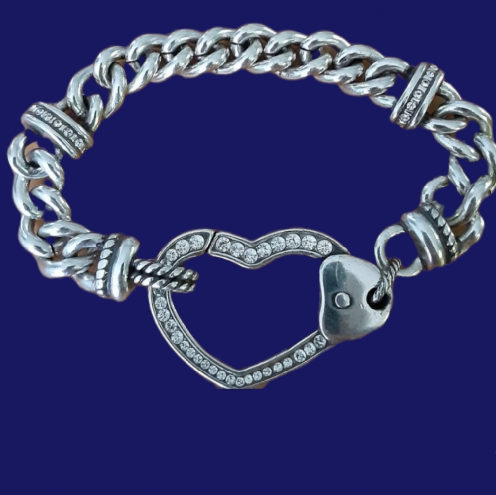 Brighton Chunky Heart & Crystal Bracelet - Picture 2 of 9